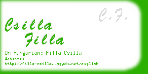 csilla filla business card